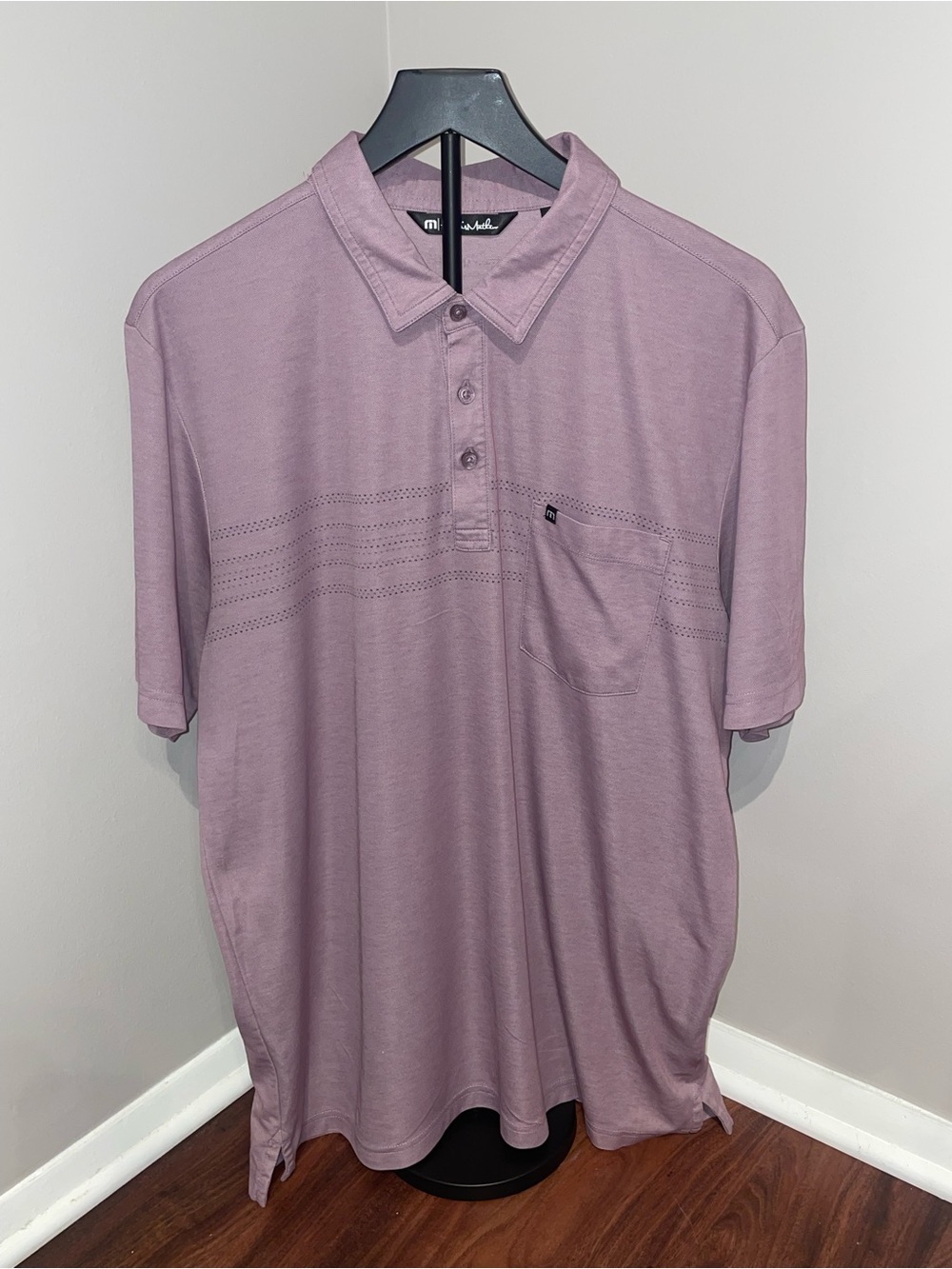 Travis Mathew Lavender Polo Shirt. XL